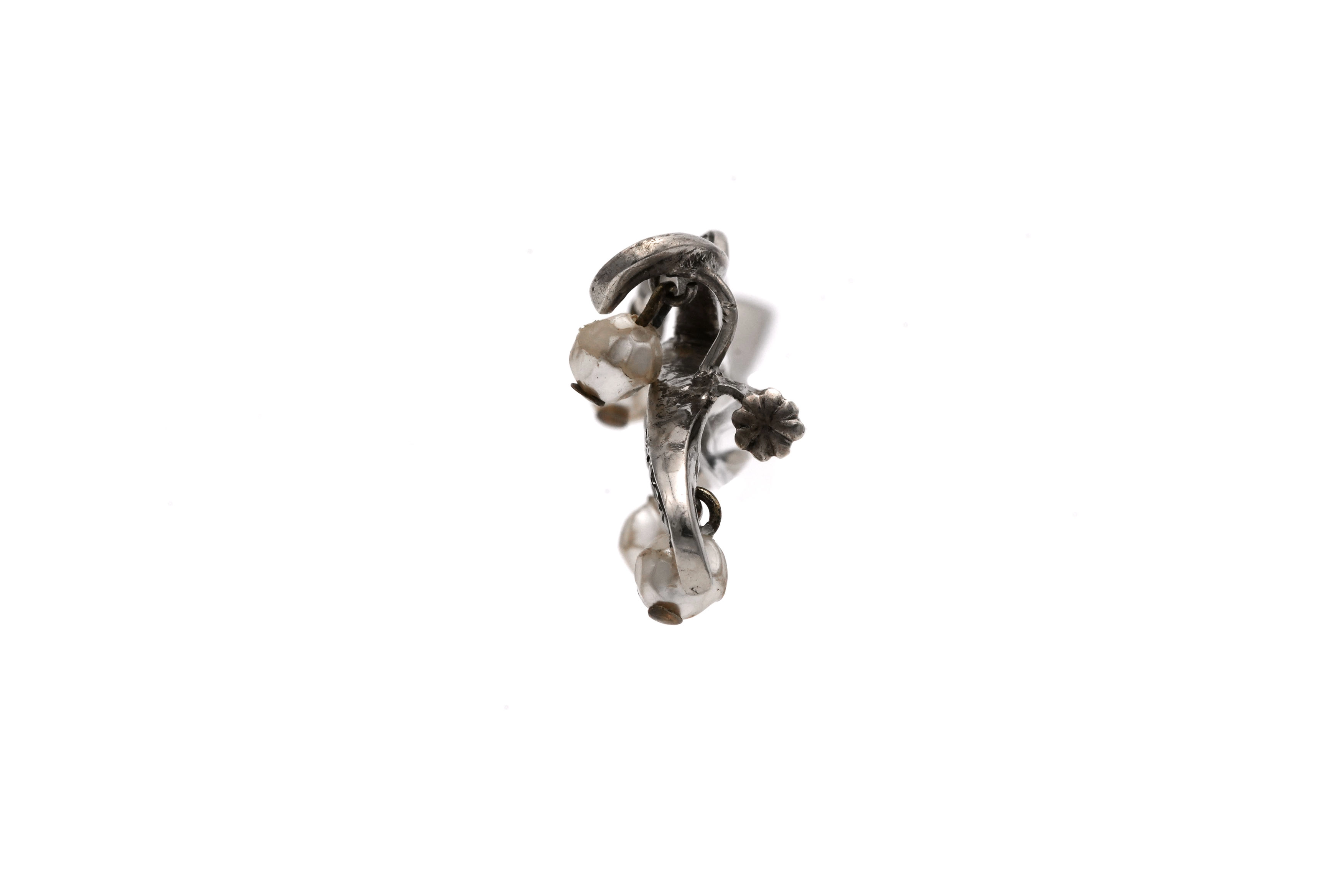 Broche Art Déco en argent 800 sertie de marcassites - 3