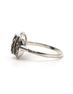 Bague Art Déco en argent 925 sertie de marcassites - 3