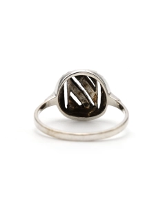 Bague Art Déco en argent 925 sertie de marcassites - 4