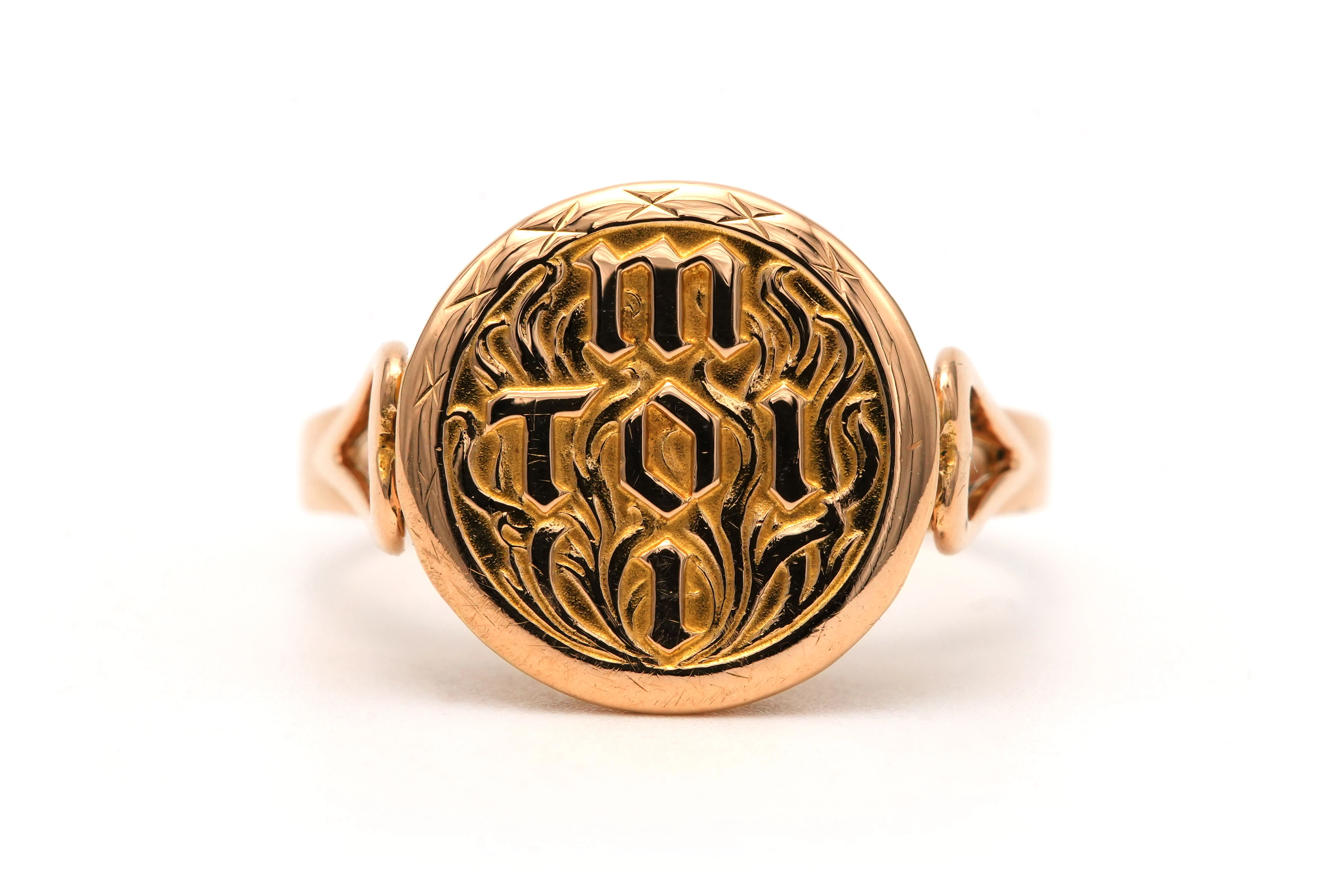 Bague Années 70 en or jaune 18 carats - 2