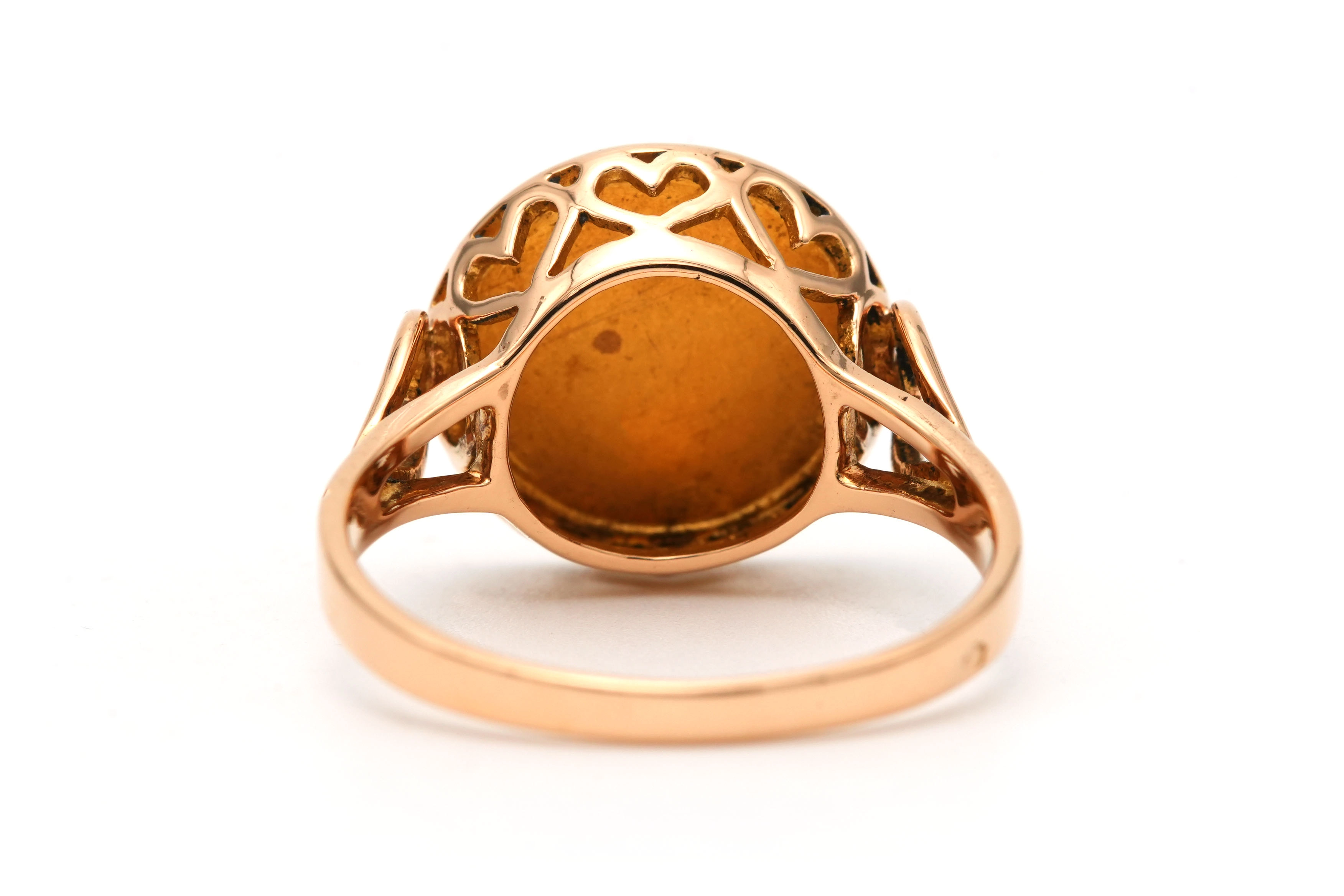 Bague Années 70 en or jaune 18 carats - 4