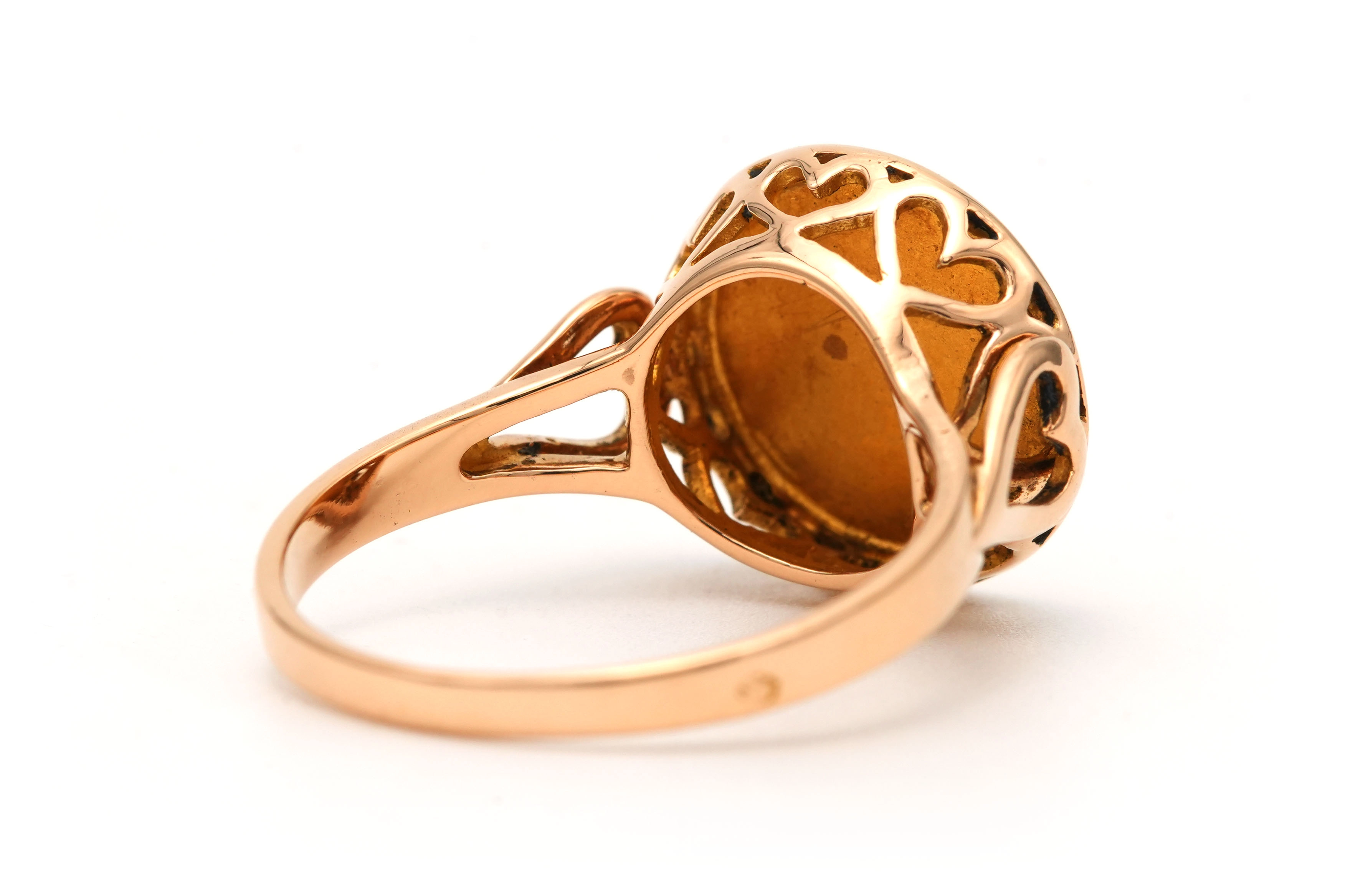 Bague Années 70 en or jaune 18 carats - 5