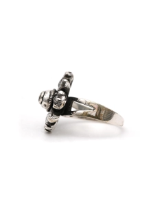 Bague Napoléon III en argent sertie de diamants taille "rose" - 3