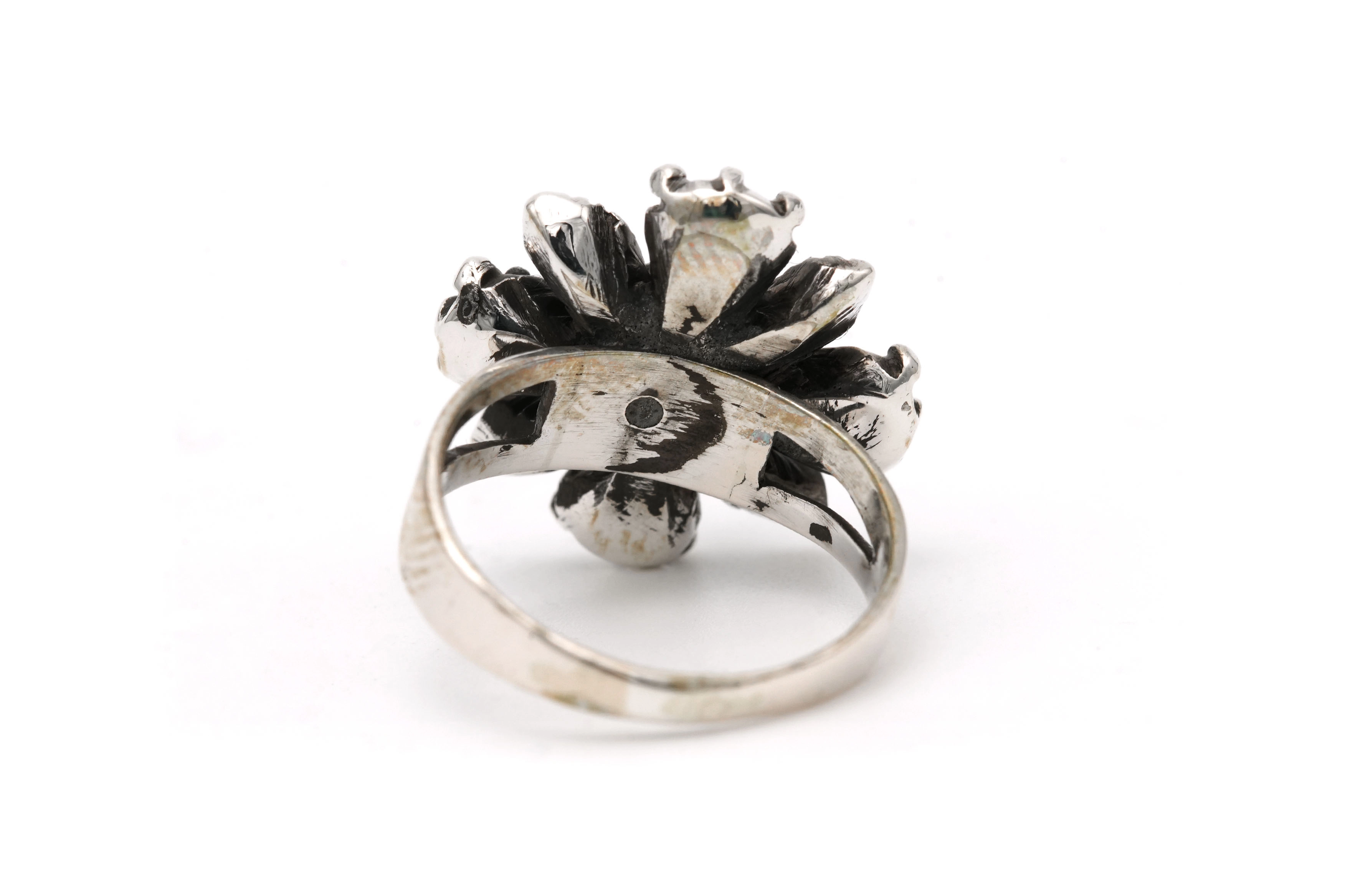 Bague Napoléon III en argent sertie de diamants taille "rose" - 4