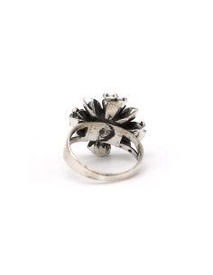 Bague Napoléon III en argent sertie de diamants taille "rose" - 4