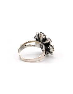 Bague Napoléon III en argent sertie de diamants taille "rose" - 5