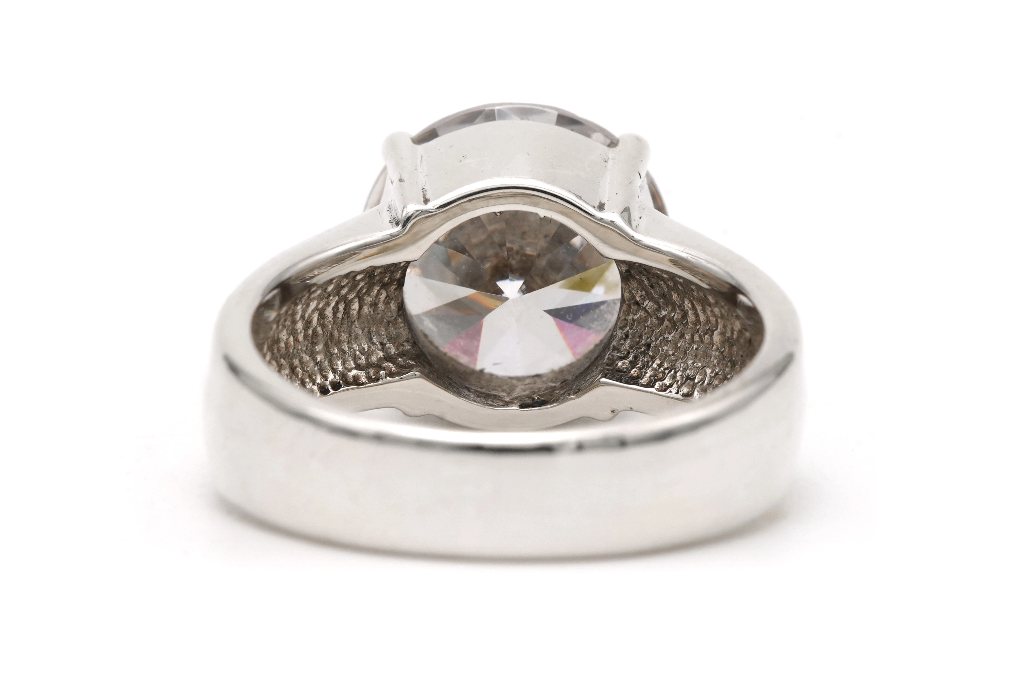Bague contemporaine en argent 925 sertie d'un zirconium - 4