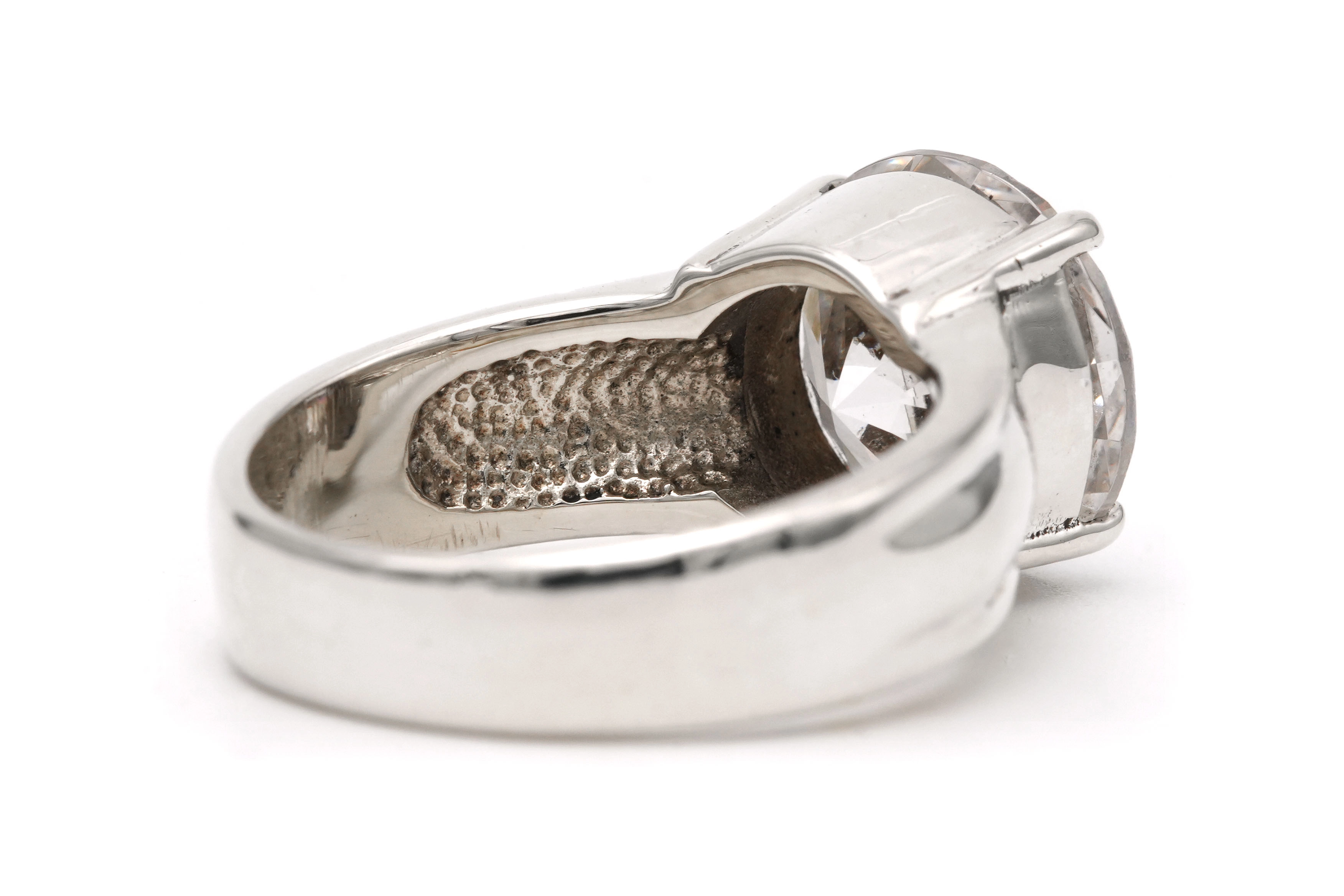 Bague contemporaine en argent 925 sertie d'un zirconium - 5