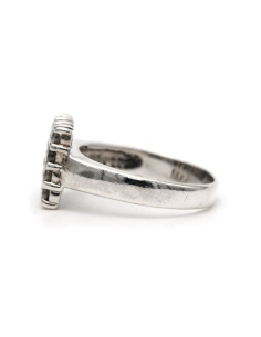 Bague contemporaine en argent 925 sertie de zirconiums - 3