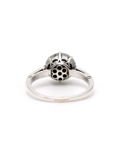 Bague Art Déco en argent sertie de strass - 4