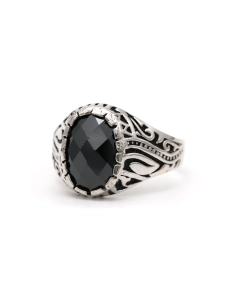 Bague contemporaine en argent 925 sertie d'une céramique - 2