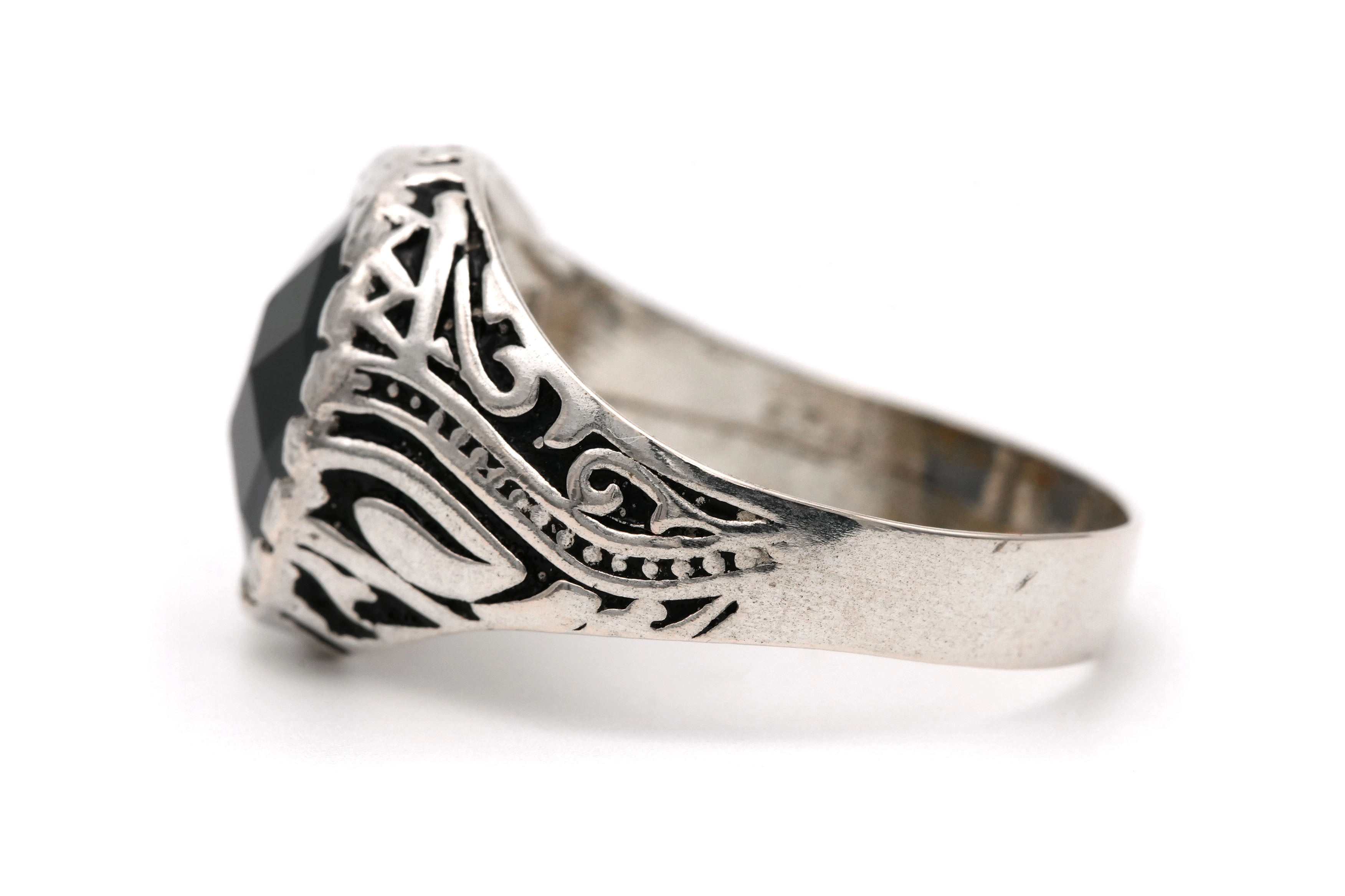 Bague contemporaine en argent 925 sertie d'une céramique - 3