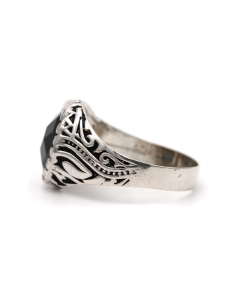 Bague contemporaine en argent 925 sertie d'une céramique - 3
