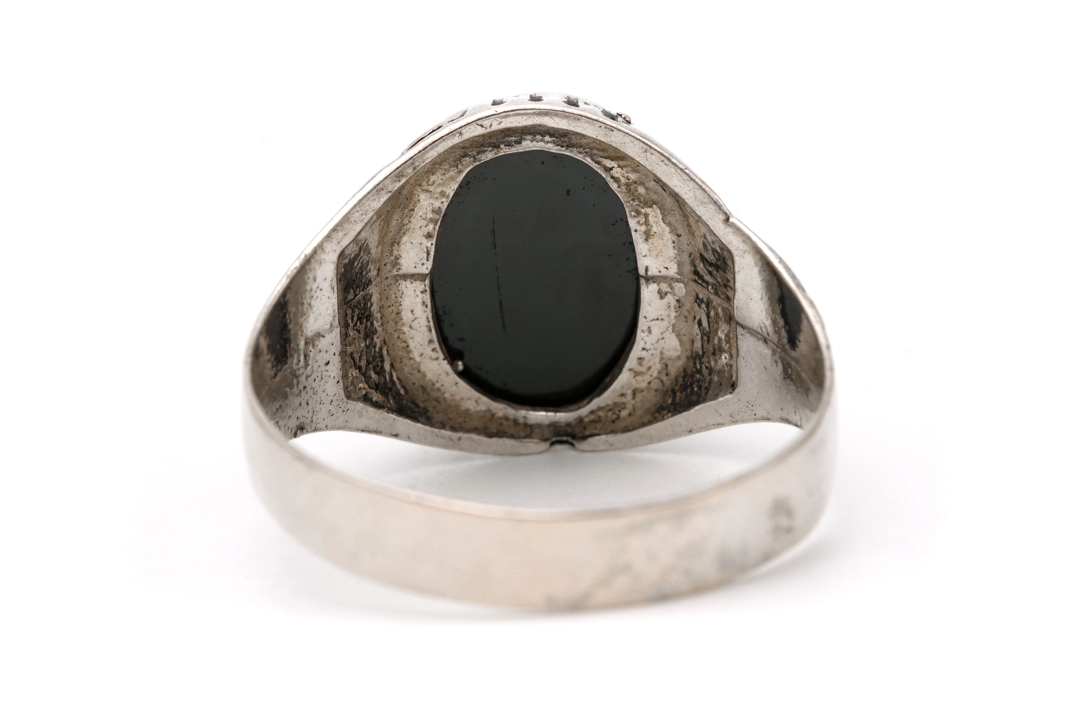 Bague contemporaine en argent 925 sertie d'une céramique - 4