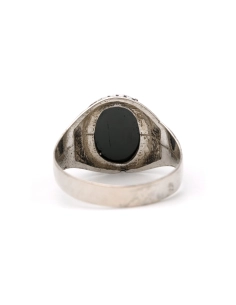 Bague contemporaine en argent 925 sertie d'une céramique - 4