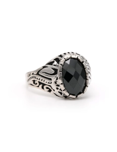 Bague contemporaine en argent 925 sertie d'une céramique - 6