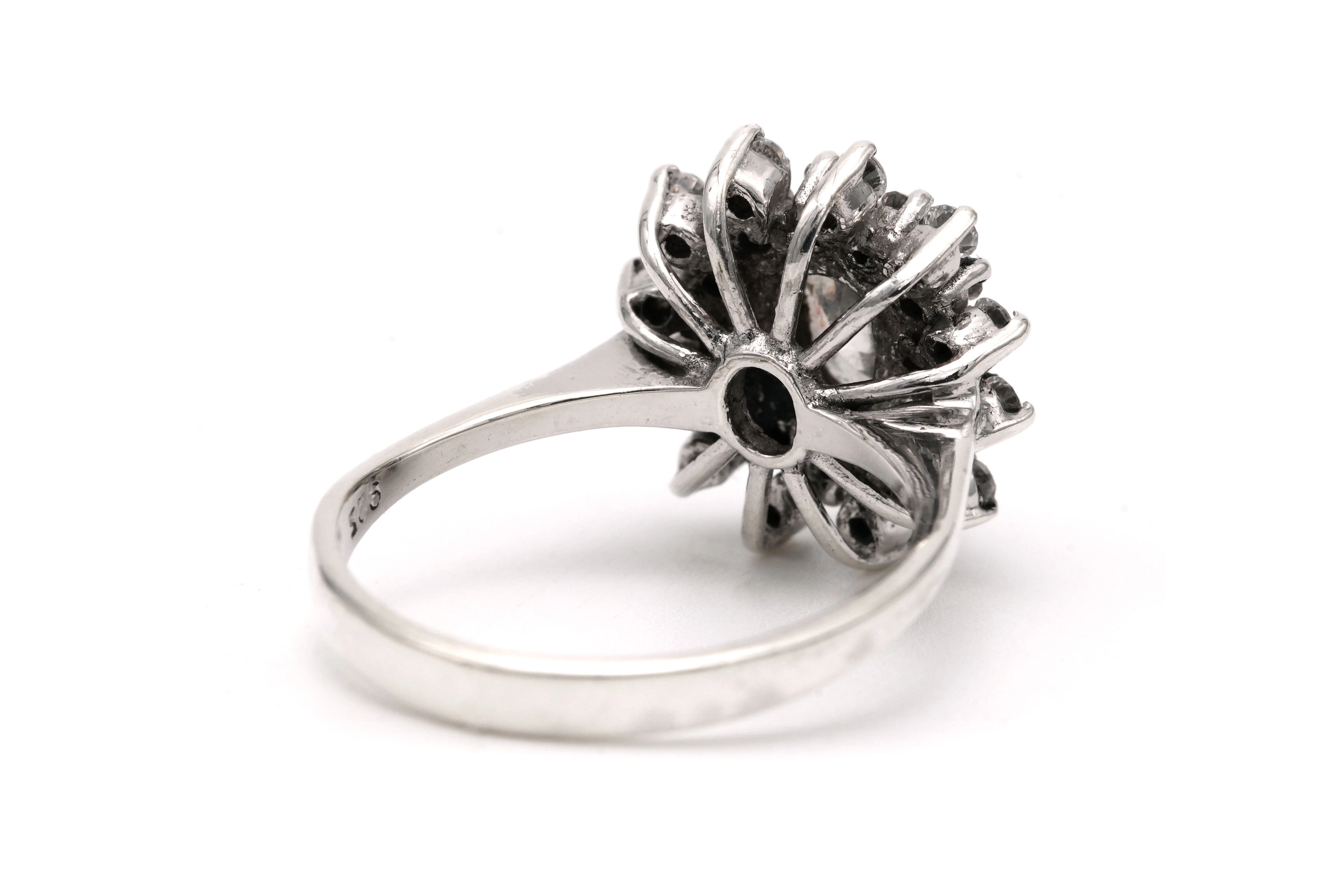 Bague contemporaine en argent 925 sertie de zirconiums - 5