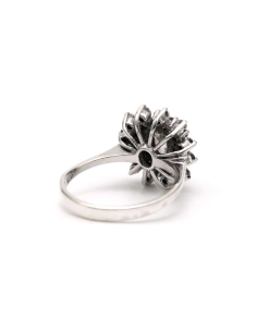 Bague contemporaine en argent 925 sertie de zirconiums - 5