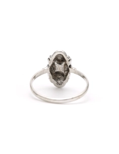 Bague Art Déco en argent 800 sertie de marcassites - 4