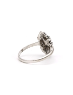 Bague Art Déco en argent 800 sertie de marcassites - 5
