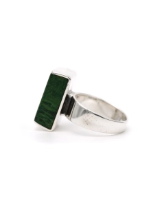 Bague Années 70 en argent sertie d'une jadélite - 3