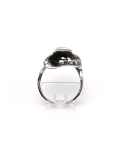 Bague contemporaine en argent 925 sertie de zirconiums - 4
