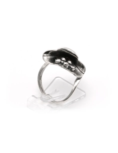 Bague contemporaine en argent 925 sertie de zirconiums - 5