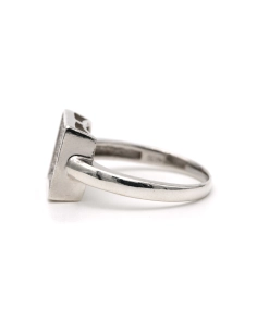 Bague contemporaine en argent 925 sertie de zirconiums - 3