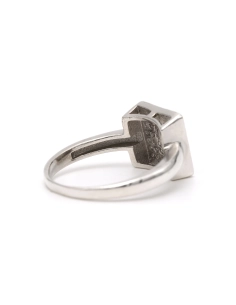 Bague contemporaine en argent 925 sertie de zirconiums - 5