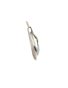 Pendentif contemporain en argent 925 serti d'une opale - 3