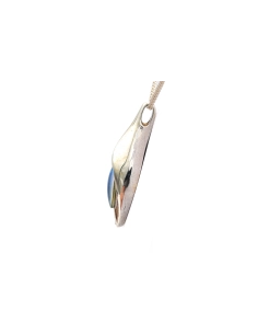 Pendentif contemporain en argent 925 serti d'une opale - 5