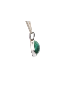 Pendentif contemporain en argent 800 serti d'une malachite - 3
