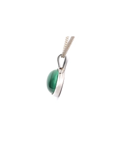 Pendentif contemporain en argent 800 serti d'une malachite - 5
