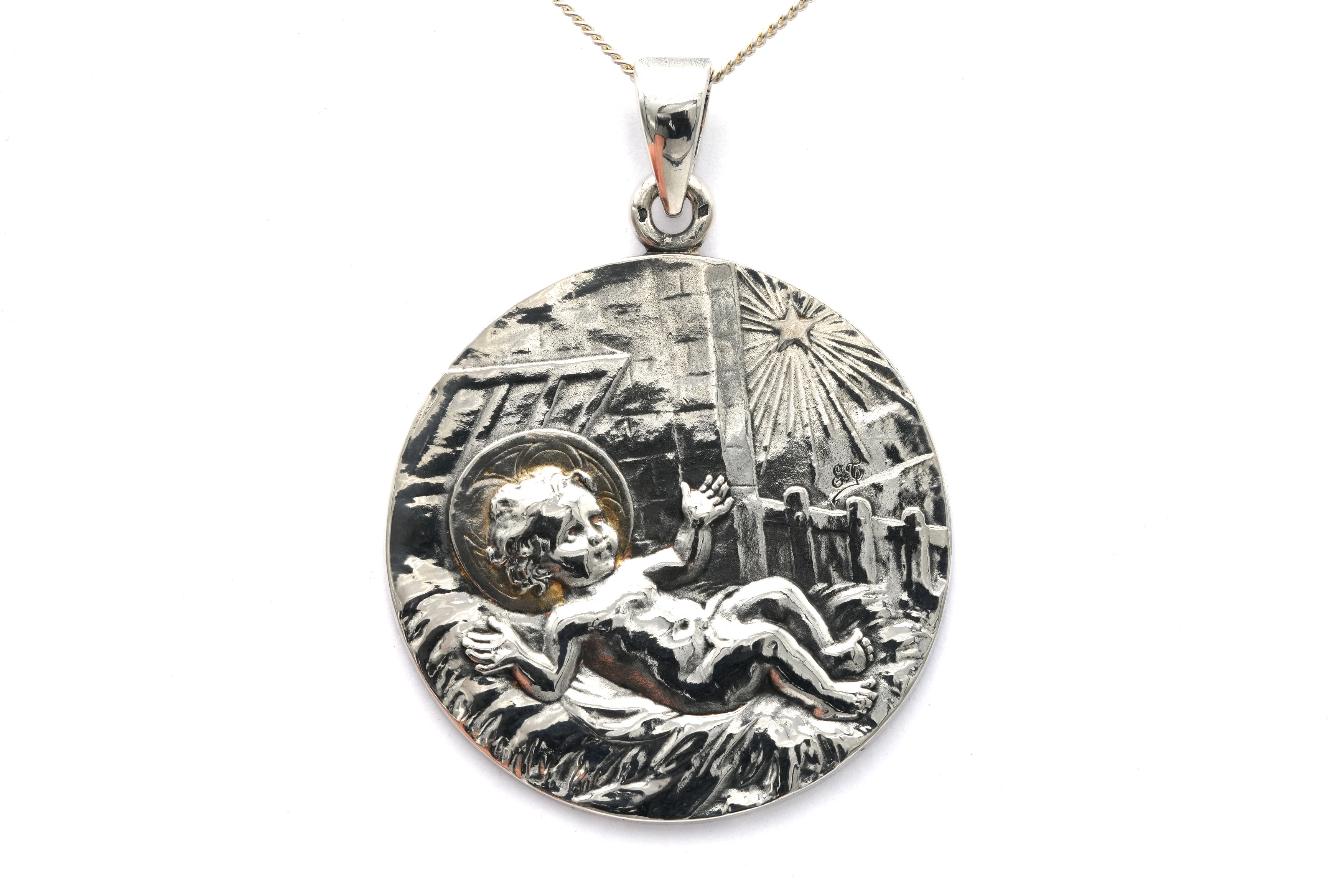Pendentif Art Déco en argent - 1