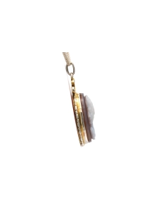 Pendentif Art Déco en argent serti d'un camée en agate - 3