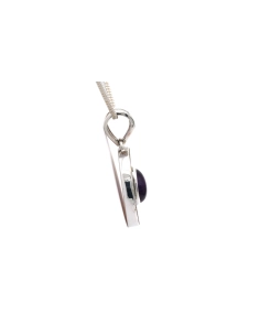 Pendentif contemporain en argent 925 serti d'une améthyste - - 3