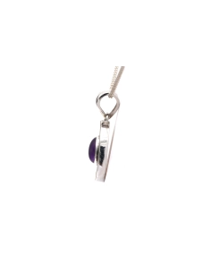 Pendentif contemporain en argent 925 serti d'une améthyste - - 5
