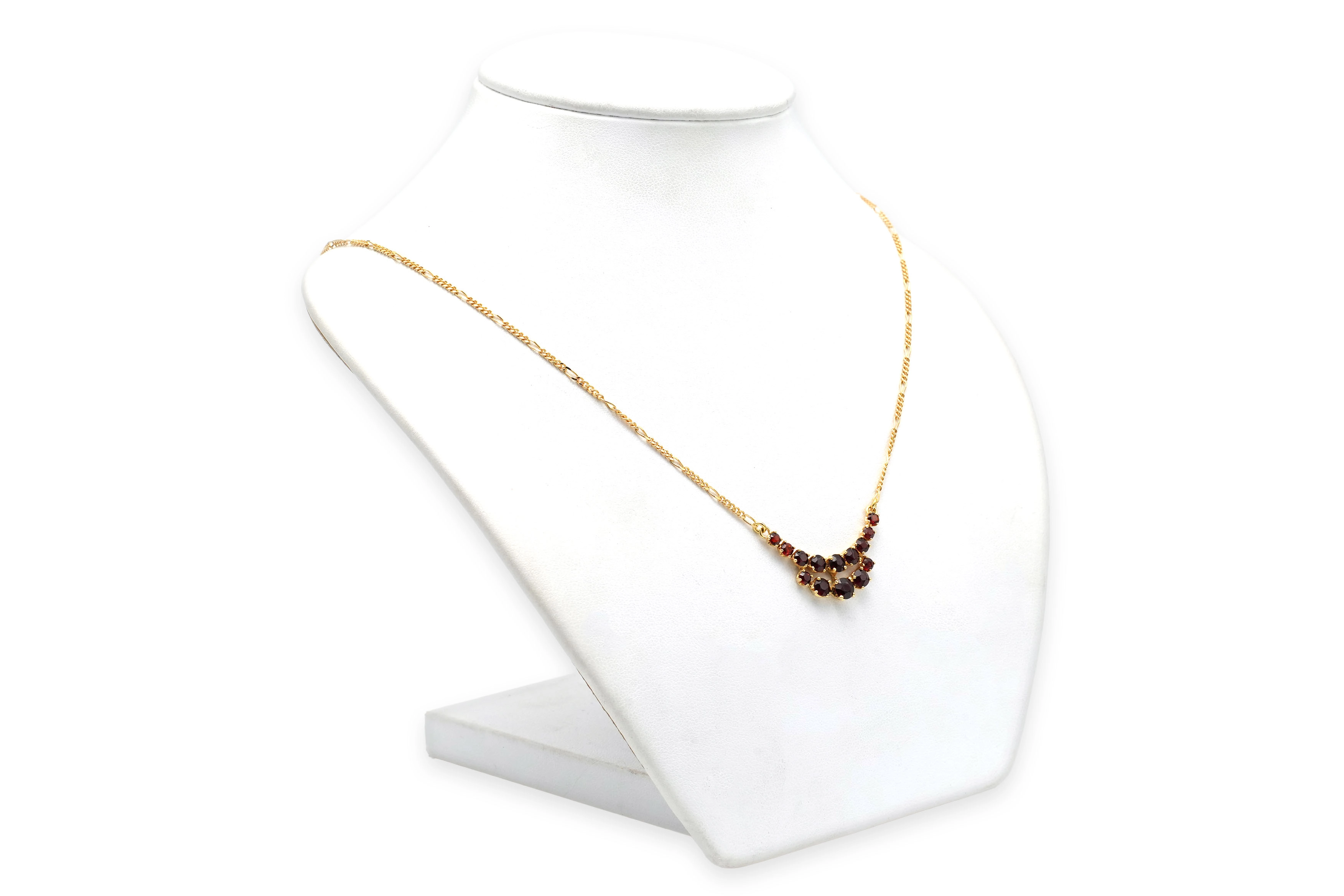 Collier en or jaune 18 carats serti de grenats - 5