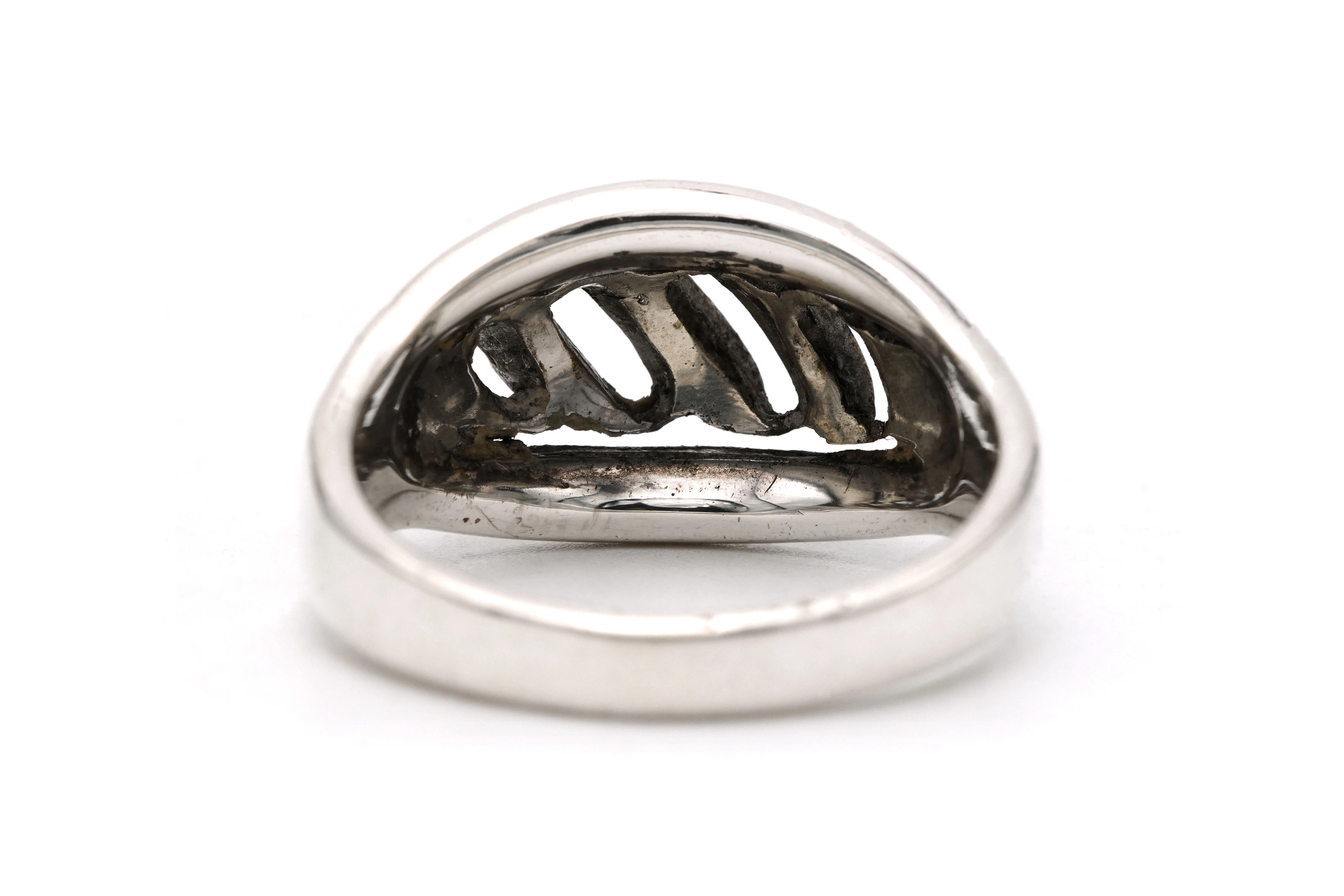 Bague Art Déco en argent sertie de marcassites - - 4