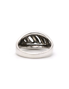 Bague Art Déco en argent sertie de marcassites - - 4