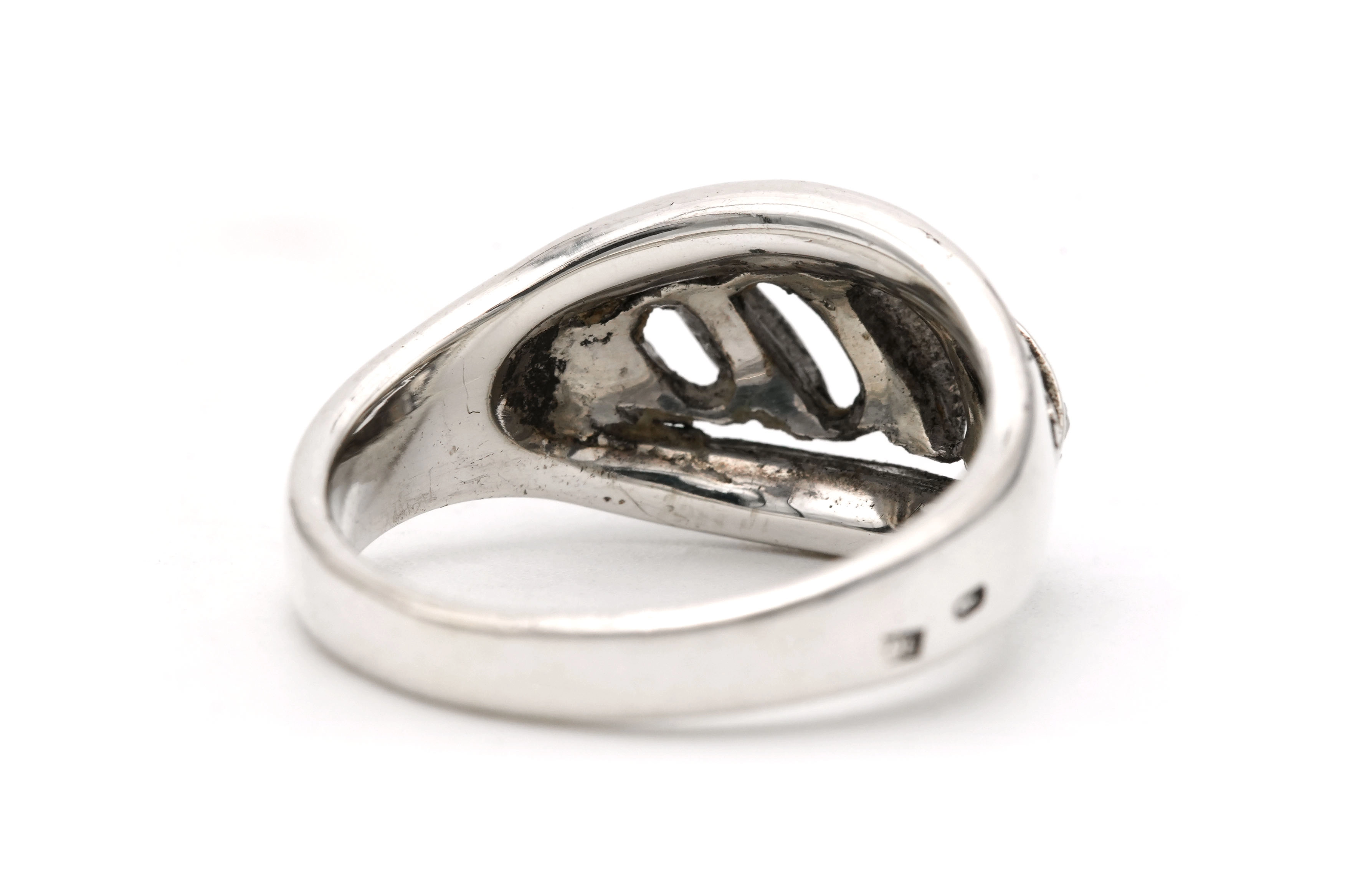 Bague Art Déco en argent sertie de marcassites - - 5