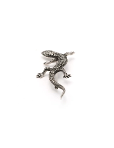 Broche Art Déco en argent 835 sertie de marcassites - - 3
