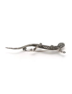 Broche Art Déco en argent 835 sertie de marcassites - - 4