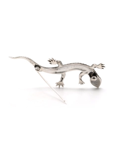 Broche Art Déco en argent 835 sertie de marcassites - - 7