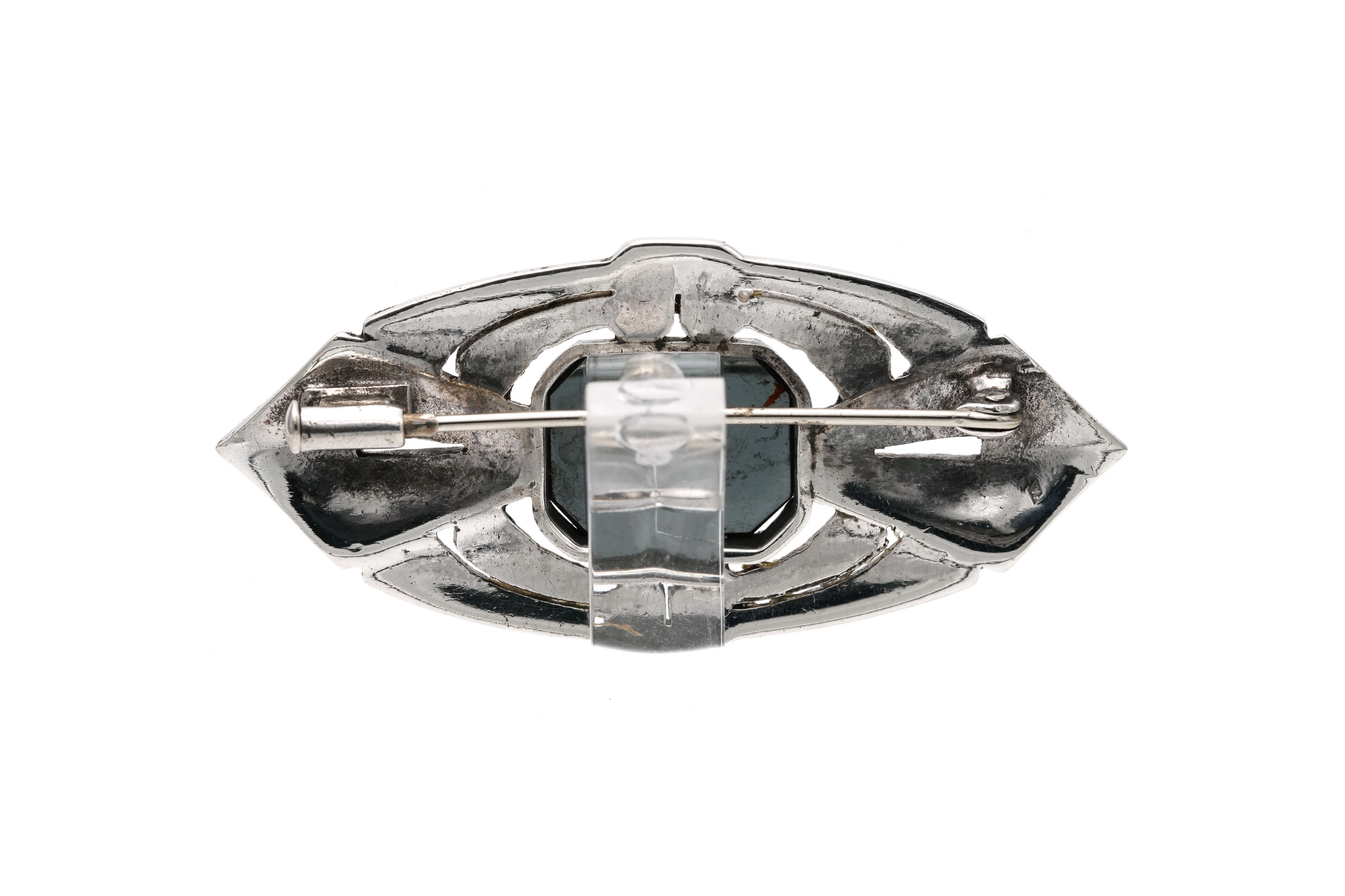 Broche Art Déco en argent sertie de marcassites - - 4