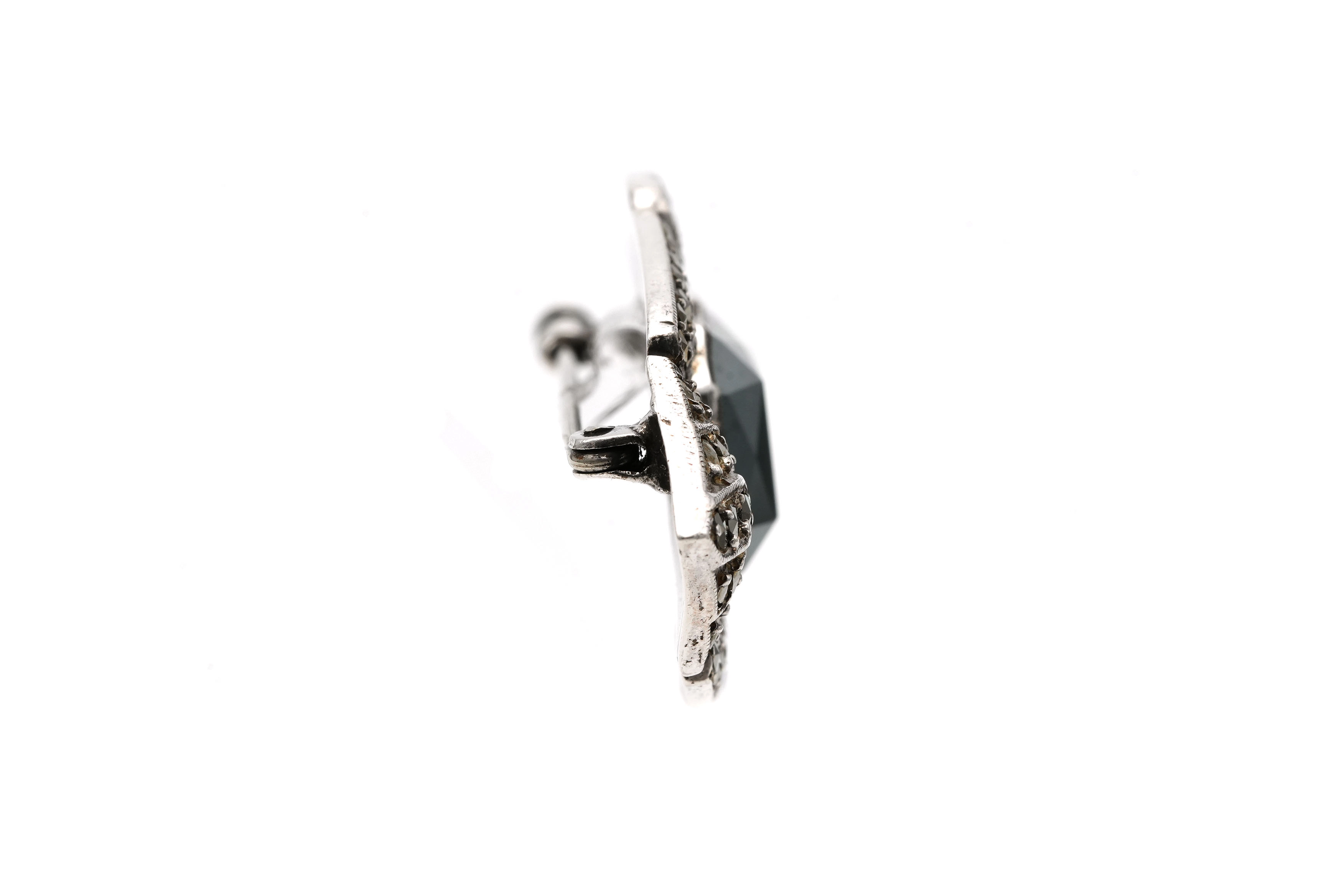 Broche Art Déco en argent sertie de marcassites - - 5