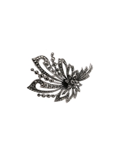 Broche Art Déco en argent 835 sertie de marcassites - - 6