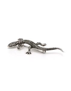 Broche Art Déco en argent 835 sertie de marcassites - - 2