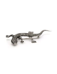 Broche Art Déco en argent 835 sertie de marcassites - - 5