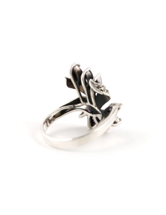 Bague contemporaine en argent 925 sertie de zirconiums et de marcassites - - 5